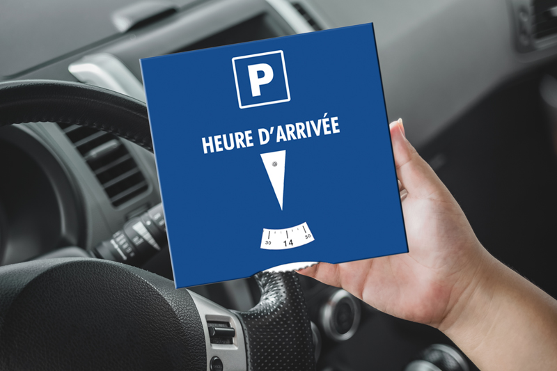 Disque de stationnement pour zones limitées Disque de stationnement pour zones limitées